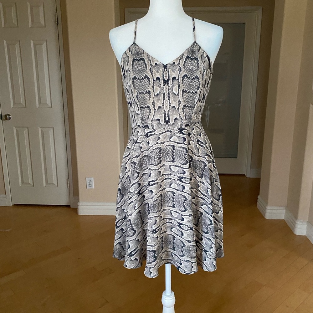 Express Snake Print Mini Dress